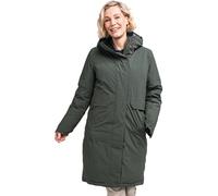 Schöffel Winter-Daunenmantel Down Parka Canterbury (4-Wege-Stretch, sehr warm, wasserdicht) dunkelgrün Damen, Größe 48