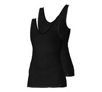 SCHÖLLER 2er Pack Damen Achseltop Baumwolle-Elasthan 51131-26-580 Gr. 46 in Schwarz