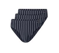 SCHÖLLER 3er Pack Herren Slip Elastic-Single 10000-42-450 Gr. L in deep Navy-weiß