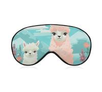 Schöne Alpaka-Schlafmaske für Damen und Herren, Seitenschläfer-Augenabdeckung mit verstellbarem Riemen, weich, atmungsaktiv, Verdunkelungsmaske, rutschfest, tiefes Schlafen, Reisezubehör