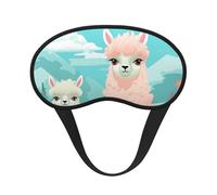 Schöne Alpaka-Schlafmaske für Seitenschläfer, weich, atmungsaktiv, Augenmaske, Verdunkelung, Seide, Augenschlaf mit elastischem Band, Nacht-Augenbinde für Damen und Herren, Reise-Nickerchen