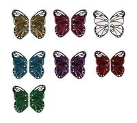 Schöne Aufnäher zum Aufbügeln, Schmetterlingsflügel, zum Nähen für Kinderkleidung, Rucksäcke, Reparatur und Dekoration, Cartoon-Aufnähen, Stickerei, Aufbügeln, 7 Stück