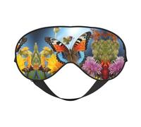 Schöne Augenmaske für den Sommer, Schmetterling, doppelseitig, weich, Verdunkelung, Entspannung, Nulldruck, Nachtschlaf-Augenmaske