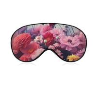 Schöne Blumen Augenmaske, Seite Schlafmaske Licht Augenbinde Schlafmaske Nasenpolster und Gummiband für Kinder Frauen Männer
