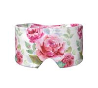 Schöne Blumen Rose Rosa Blume Floral, Vollständige Augenabdeckungen, lichtblockierende Augenmaske, Schlafaugen- und Ohrenschützer