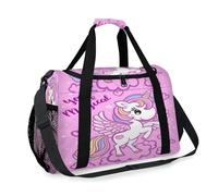 Schöne Einhorn-Reisetasche für Mädchen, Jungen, Damen, Herren, Cartoon-Einhorn, Wochenende, Übernachtungstasche, Schultertasche, Handtasche, für Reisen, Sport, Fitnessstudio