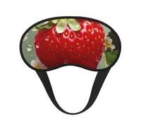 Schöne Erdbeer-Schlafmaske für Damen und Herren, Augenmaske zum Schlafen, lichtblockierend, Schlafmaske mit elastischem Band, Augenbinde für Flugschläfer, weich, atmungsaktiv, Reiseaugenabdeckung für