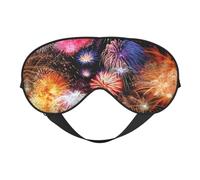 Schöne Feuerwerk-Augenmaske, doppelseitig, weich, verdunkelnd, Schlafmaske, Nachtschlaf-Augenmaske