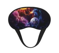 Schöne Galaxie-Druck, verstellbare Augenabdeckung zum Schlafen, bequeme, druckfreie und atmungsaktive Schlafmasken
