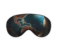 Schöne Globus-Augenmaske, seitliche Schlafmaske, leichte Augenbinde, Schlafmaske, Nasenpolster und Gummiband für Kinder, Frauen und Männer