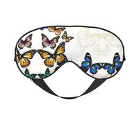 Schöne grüne und gelbe Schmetterlings-Schlafmaske, glatt, weich, verstellbare Schattierung, Augenbinde, Augenmaske für Ausruhen, Reisen