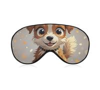 Schöne Hunde-Augenmaske für Damen und Herren, atmungsaktive und verstellbare Augenabdeckung, ultraweiche Schlafmaske, leichte Reise-Augenbinde für Flugzeug, Nickerchen, Nachtschlaf