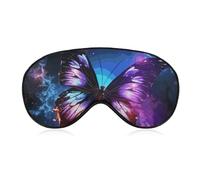 Schöne leuchtende Schmetterlings-Schlafmaske mit verstellbarem Riemen, bequeme und weiche Augenmaske zum Schlafen, Lichtblockierung, leichte und atmungsaktive Augenabdeckung für Männer und Frauen