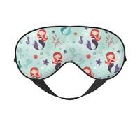 Schöne Meerjungfrau-Augenmaske, doppelseitig, weich, Verdunkelung, Entspannung, Nulldruck, Nachtschlaf-Augenmaske