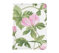 Schöne Reisepasshülle aus Leder, Motiv: Sommerblumen, dekorativ, Reisedokumente, Organizer, Schutz, Reisepasshülle, wasserdicht, Schöne rosa Sommerblumen, 1 size