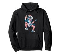 Schöne Rock-Gitarre in US-Farben für E-Gitarren-Liebhaber Pullover Hoodie