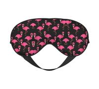 Schöne rosa Flamingos doppelseitige weiche Verdunkelungs-Augenmaske für Nickerchen, Nachtschlaf-Augenmaske