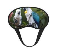 Schöne Schlafmaske mit Kakadu-Vogel-Blumendruck, für Seitenschläfer, niedliche Verdunkelung, Augenmaske, Schattierungen, Abdeckung für Zuhause oder Reisen