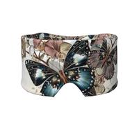 Schöne Schlafmaske mit Schmetterling-Motiv für Männer und Frauen, weiche Augenabdeckung, schalldicht, Ohrenschützer, Stirnband für Reisen, Nickerchen