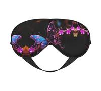 Schöne Schmetterlings-Augenmaske, doppelseitig, weich, verdunkelnd, Schlafmaske, Nachtschlaf-Augenmaske