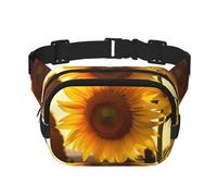 Schöne Sonnenblumen-Gürteltasche, verstellbare Umhängetasche, große Hüfttasche, Reisegürteltasche, Unisex, Bauchtasche