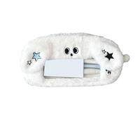 Schöne Tierstiftbeutel Plüsch Bleistift Hülle Mit Klarem Fensterstifttasche Cartoon Hundestifte Beutel Für Kinder Mädchen Plüsch Bleistiftbeutel Cartoon Hundestift Große Kapazität Bleistiftschule