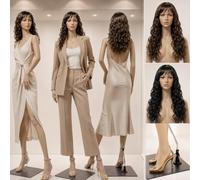 schöne weibliche Schaufensterpuppe SSF-4 2 Perücke gratis Hautfarbe ,Metall-Standplatte mit Wadendorn ( Schuhe anziehbar) Kopf Arme beweglich Mannequin