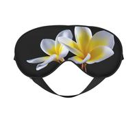 Schöne weiche Augenmaske mit Blumenmotiv, doppelseitig, weiche Augenabdeckung für Schlaf, Reisen, Yoga, verstellbarer Riemen, blockiert Licht