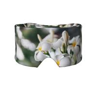 Schöne weiße Frangipani Wake Plumeria Blumen, Vollständige Augenabdeckungen, lichtblockierende Augenmaske, Schlafaugen- und Ohrenschützer