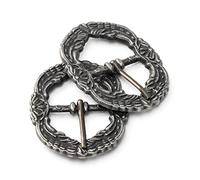 Schöneberger Trachten 2x oder 4x Hosenträger Schnalle Antik für Hosenträger Trachtenhosen & Lederhosen aus Metall (Silber-Antik, 4x)