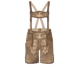 Schöneberger Trachten Couture Lederhose Kinder - Traditionelle bayrische Trachtenhose mit Hosenträger aus Nubukleder für Oktoberfest, Michi