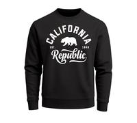 Schöner California Republic Herren Pullover Sweatshirt - California schwarz 4XL