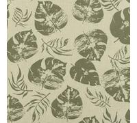 SCHÖNER LEBEN. Baumwollstoff Popeline Stoff Blätter Monstera hellgrün grün 1,45m Breite