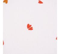 SCHÖNER LEBEN. Baumwollstoff Webware Coreo Herzchen Mini-Herzen weiß rot 1,47m Breite