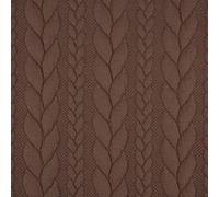 SCHÖNER LEBEN. Bekleidungsstoff Cably Zopfmuster einfarbig braun 1,5m Breite