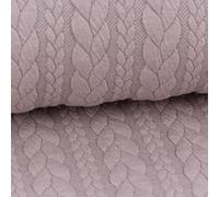 SCHÖNER LEBEN. Bekleidungsstoff Cably Zopfmuster Strickstoff einfarbig rosa 1,5m br