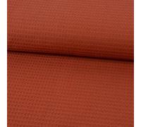 SCHÖNER LEBEN. Bekleidungsstoff Waffelpique Baumwolle Uni rost 1,45m Breite