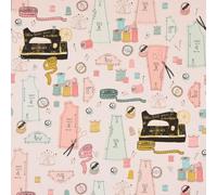 SCHÖNER LEBEN. Dekostoff Sewing Supplies Nähmaschine Nähutensilien Ecru Pastell 1,4