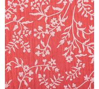 SCHÖNER LEBEN. Musselin Stoff Double Gauze Blumen Ranken hell rot weiß 1,30m Breite