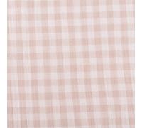 SCHÖNER LEBEN. Musselin Stoff Double Gauze Vichy-Karo beige weiß 1,30m Breite