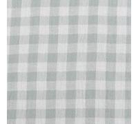 SCHÖNER LEBEN. Musselin Stoff Double Gauze Vichy Karo grün weiß 1,30m Br