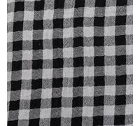 SCHÖNER LEBEN. Musselin Stoff Double Gauze Vichy-Karo schwarz weiß 1,30m Breite