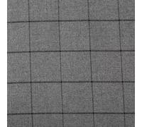 SCHÖNER LEBEN. Viskose Stoff Karo Muster feine Linien grau schwarz 1,4m Breite