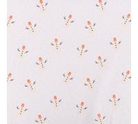 SCHÖNER LEBEN. Weihnachtsstoff Baumwollstoff Popeline Schneemänner weiß orange 1,48m