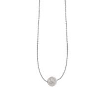 schönes Collier 42 cm aus 925er Silber mit Zirkonia, ca. 4,3 g., Höhe des Anhängers ca. 10 mm