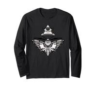 Schönes Schmetterlingsmandala, Vintage-Retro-T-Shirt Langarmshirt