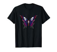 Schönes Schmetterlingsmandala, Vintage-Retro-T-Shirt T-Shirt