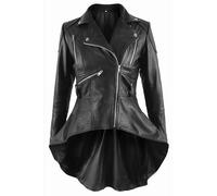 Schößchenjacke für Damen - Echte Damen-Lederjacke - Schößchen-Lederjacke für Damen, Jacke aus echtem Leder mit Schößchen, XXL