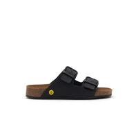 Scholl Cork PRO 2 Schnallen, flache Sandalen Unisex-Erwachsene, Schwarz, 46 EU