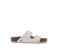 Scholl Unisex Cork Pro 2 Fibbie Flache Sandale, Weiß, 42 EU